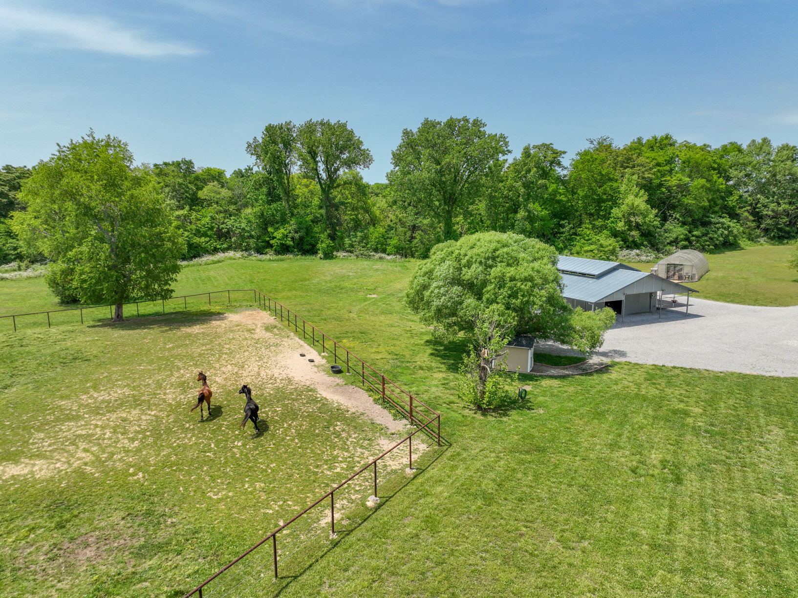 Aerial view of an Equine property in Tennessee